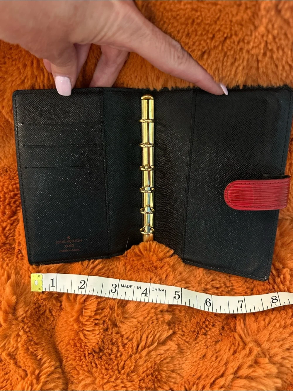 Louis Vuitton red epi leather agenda PM